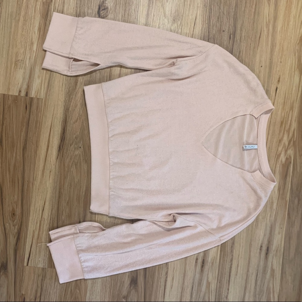 Z supply pink long sleeve top